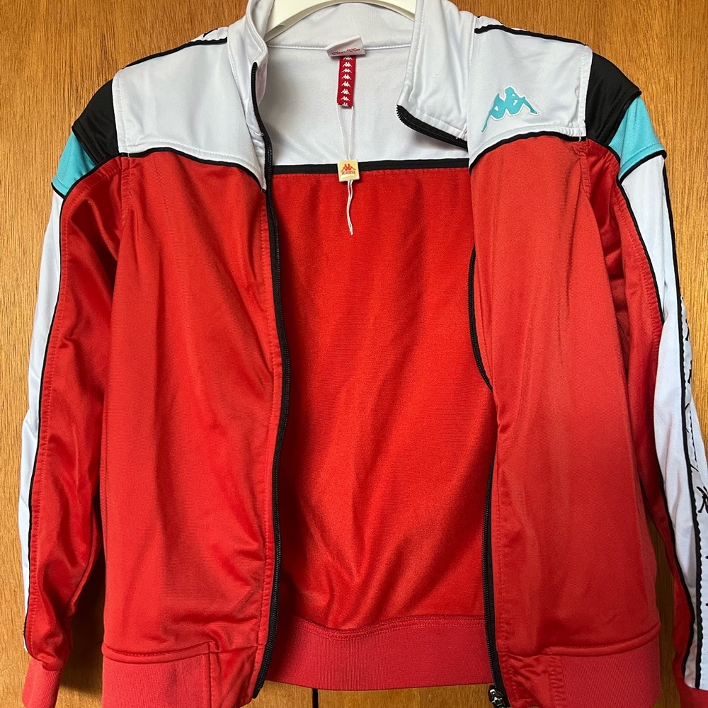 Kappa Red and White Zip-Up kids Jacket